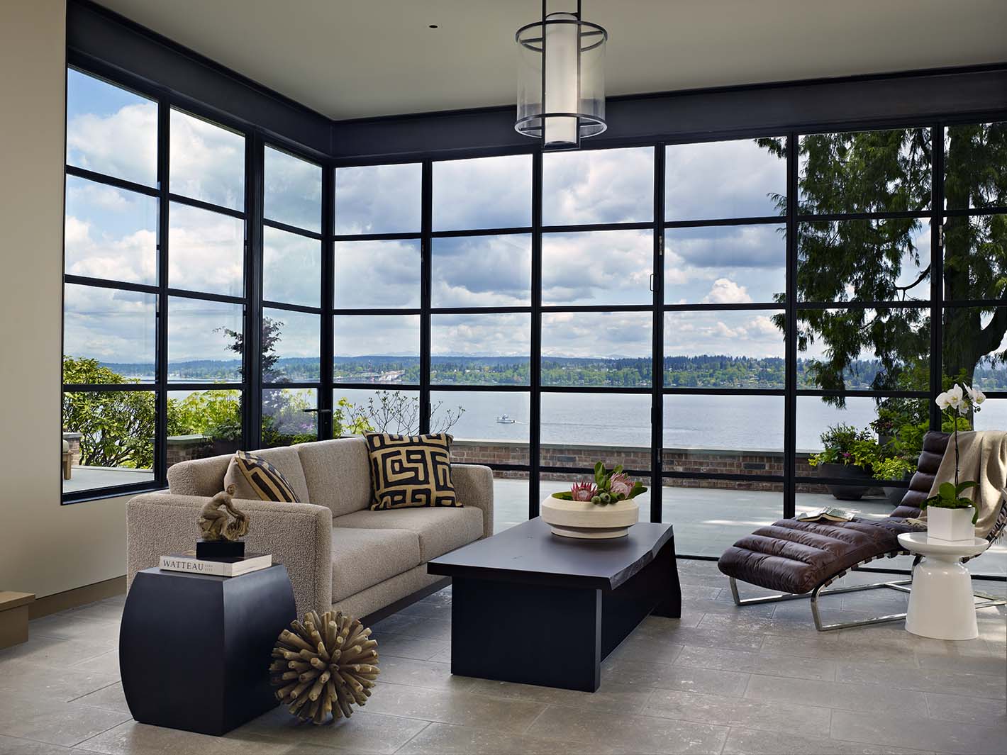 Living Room with windows